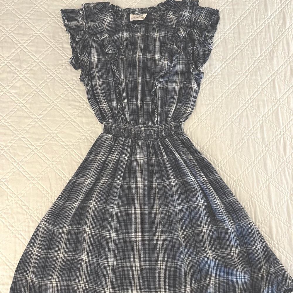 Universal Thread Ruffled Plaid Dress - image 3